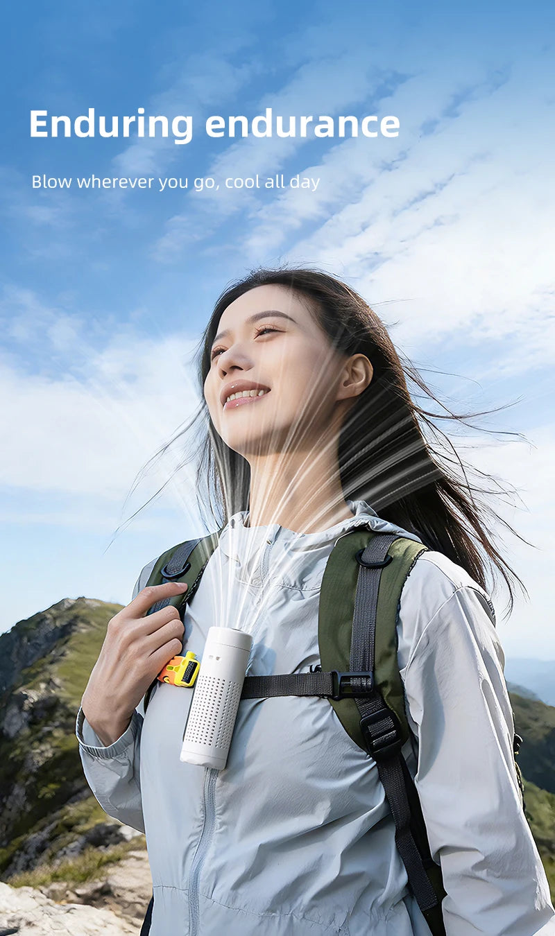 Nuevo Ventilador Turbo de Refrigeración ICE para Semiconductores 2026, Ventilador Portátil USB 3 en 1 para Cuello y Cintura, Pantalla LED, Mini Ventilador sin Escobillas de 3000mAh