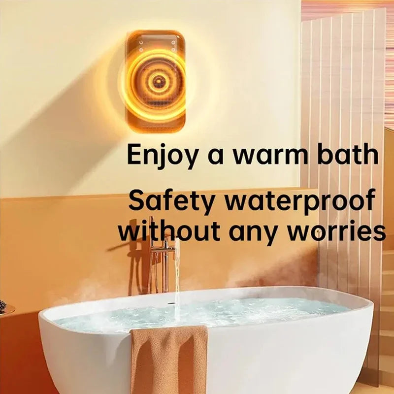 Calentador de Pared Enchufable, Calentador Eléctrico Portátil para el Hogar, Pequeños Ventiladores de Calefacción para Baño, Calentador Doméstico con Control Remoto