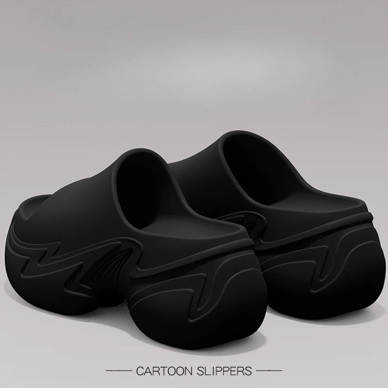 Pantuflas de caña alta estilo verano 2026, sandalias antideslizantes de EVA para uso doméstico y exterior