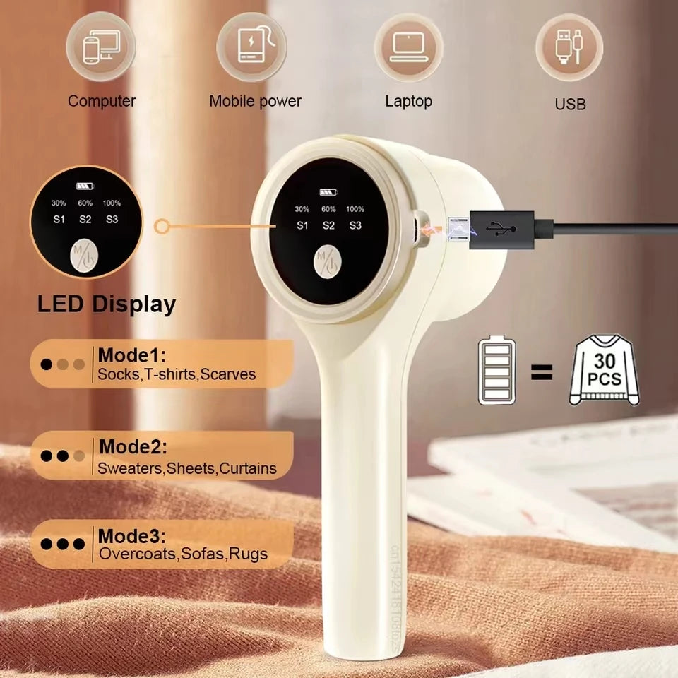 Eliminador de pelusas para ropa, eliminador de pelusas de pellets eléctrico, afeitadora de bolas de pelo de tela portátil recargable, elimina pelusa de ropa