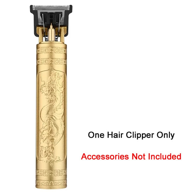 Afeitadora eléctrica Vintage para peluquero, Máquina para cortar cabello inalámbrica, cortadora de pelo con carga USB, cortadora de pelo portátil adecuada para hombres