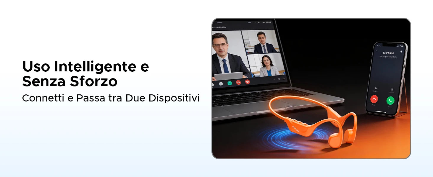 Audífonos DOOGEE BoneBeat Run Ray con Conducción Ósea, 10 Horas de Duración, Bluetooth 6.0, Dinámicos, Deportivos, Ligeros, Inalámbricos, de Diseño Abierto