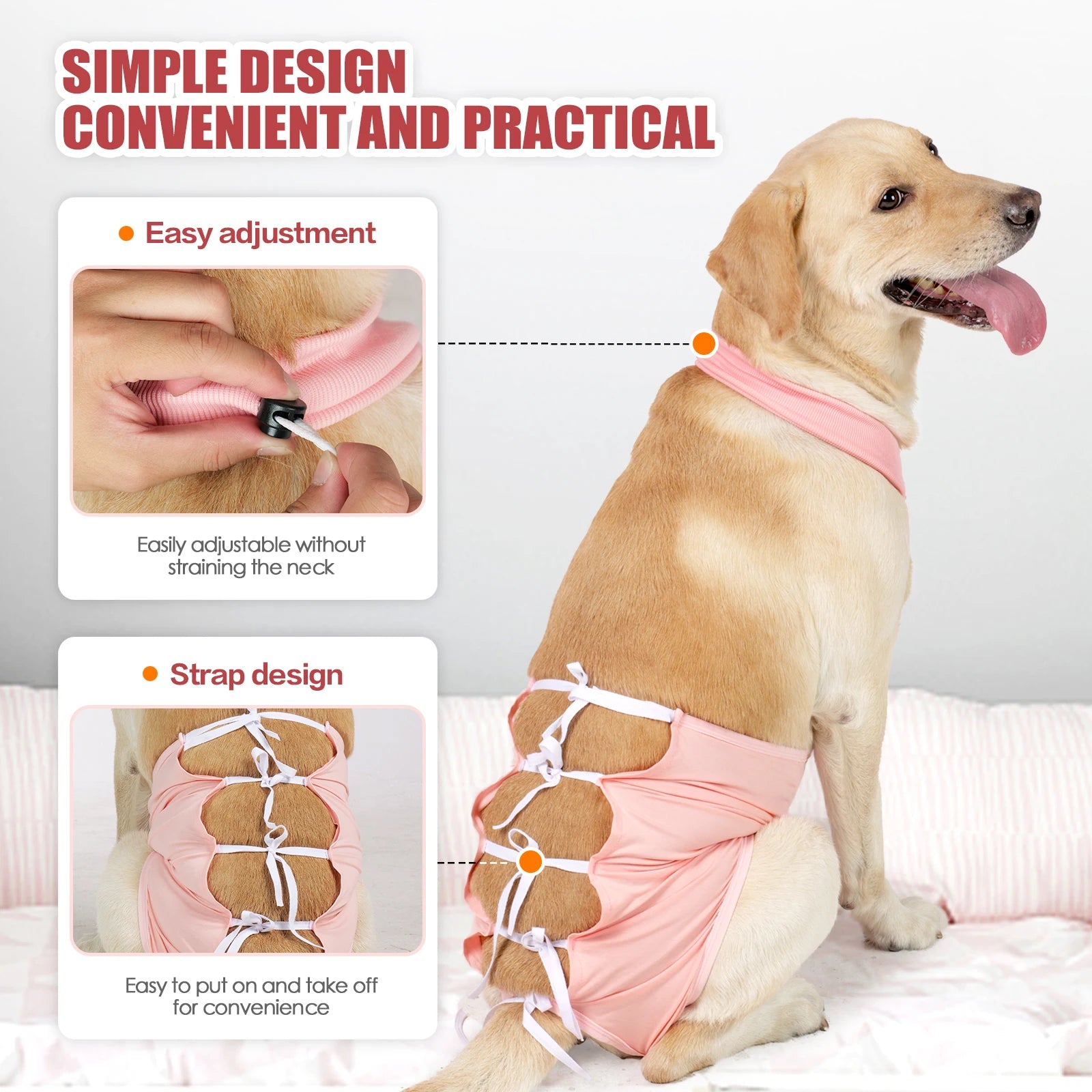 Traje de recuperación de cirugía para mascotas, mono transpirable para perros, traje quirúrgico alternativo con cuello electrónico y cono después de desgaste desgastado/neutrado