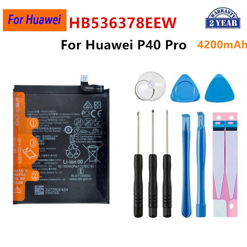 Batería para HuaWei P10/P20/P30 Pro/P40/P40 Pro/P30/Mate20 Pro/Mate 10 Pro/Mate 20X/Mate 30/Mate 30 Pro/P10 Plus/Honor X10 5G