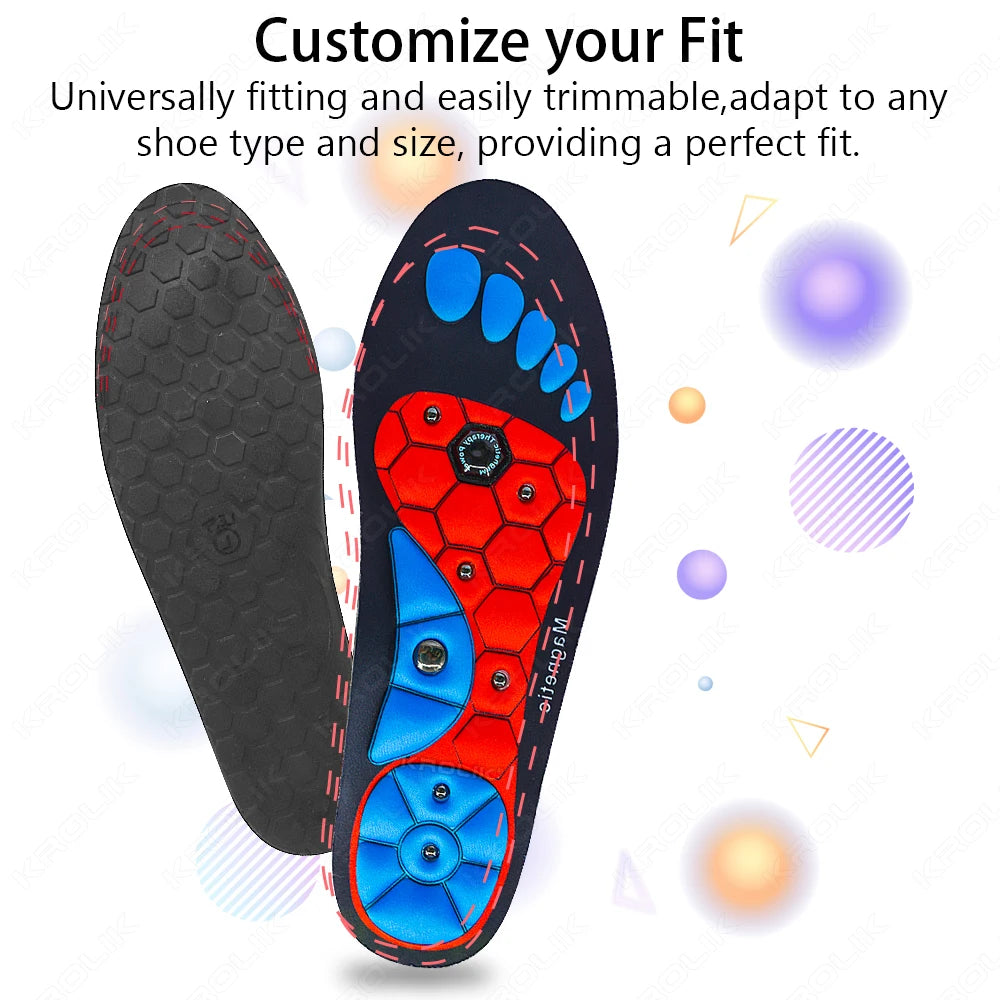 Plantillas de masaje magnético, insertos de acupresión, soporte para arco, acupresión ortopédica, almohadillas para zapatos, alivia el cansado para hombres y mujeres, Unisex