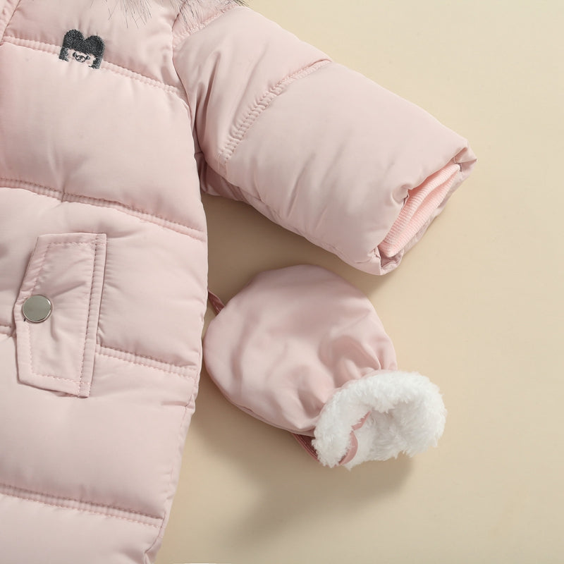 Traje de nieve de invierno para bebé de 0 a 24 meses, mono, abrigo, pelele, prendas de vestir cálidas, mono con capucha para niños y niñas