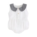 Sanlutoz-Body de algodón para bebé, ropa a cuadros bonita para recién nacido, monos infantiles de princesa sin mangas para niña pequeña