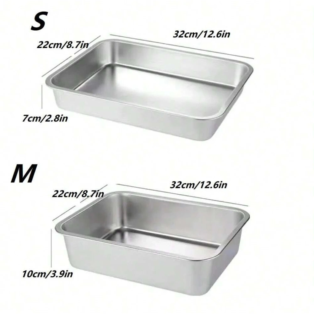 Cuenco de acero inoxidable resistente a caídas para perros, gran capacidad, alimentador de comida y agua, cuencos cuadrados para perros grandes, suministros para mascotas, 1 ud.
