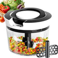 Picador y Rebanador Manual de Verduras con Cuchilla 100% de Acero Inoxidable, Picador de Cebolla Portátil de Cocina de 900 ml