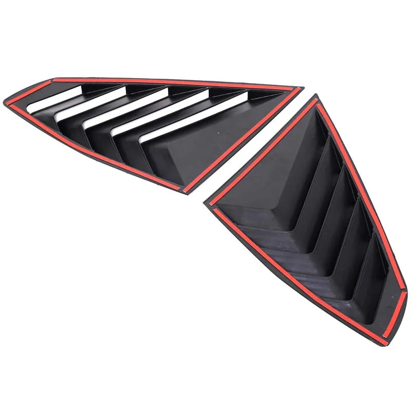 WoeFor 2020-2024 BMW Serie 4/i4 G22 persianas triangulares traseras ABS negro piano, accesorios de modificación exterior para coche, juego de 2 piezas
