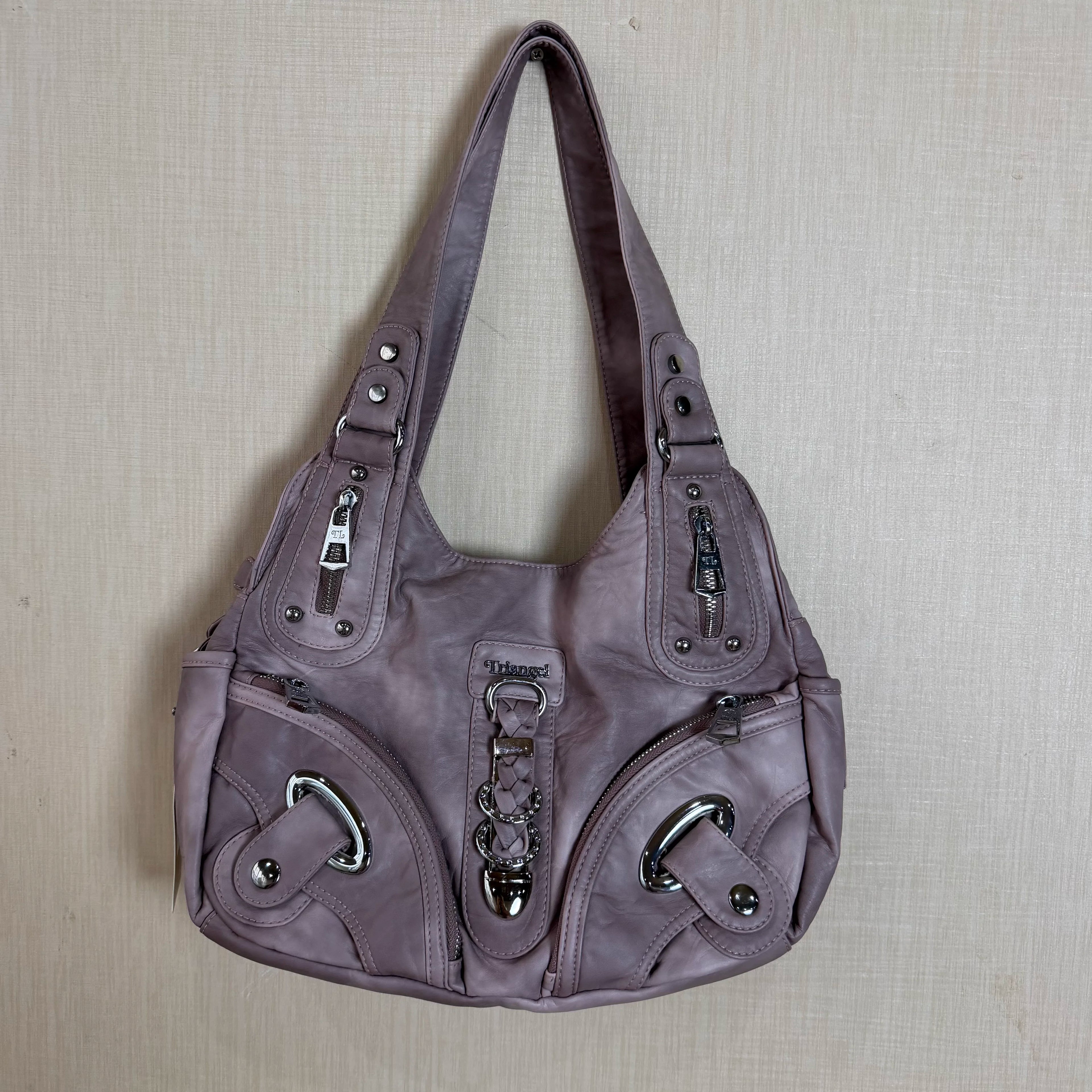 Bolsos de Mano Vintage con Estampado de Leopardo para Mujer, Estilo Punk Biker Y2K, Bolso de Hombro con Asa Superior, Bolsos de Axila para Dama, con Múltiples Bolsillos