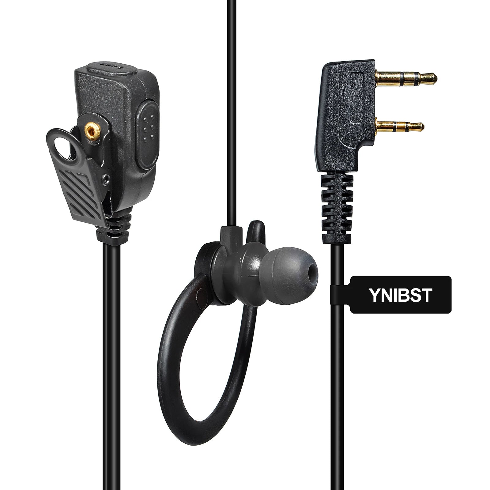 Walkie Talkie Auricular Auricular en forma de G Compatible con Baofeng UV-5R BF-888S UV-82 Kenwood Radio de 2 vías, Auriculares con micrófono PTT en línea
