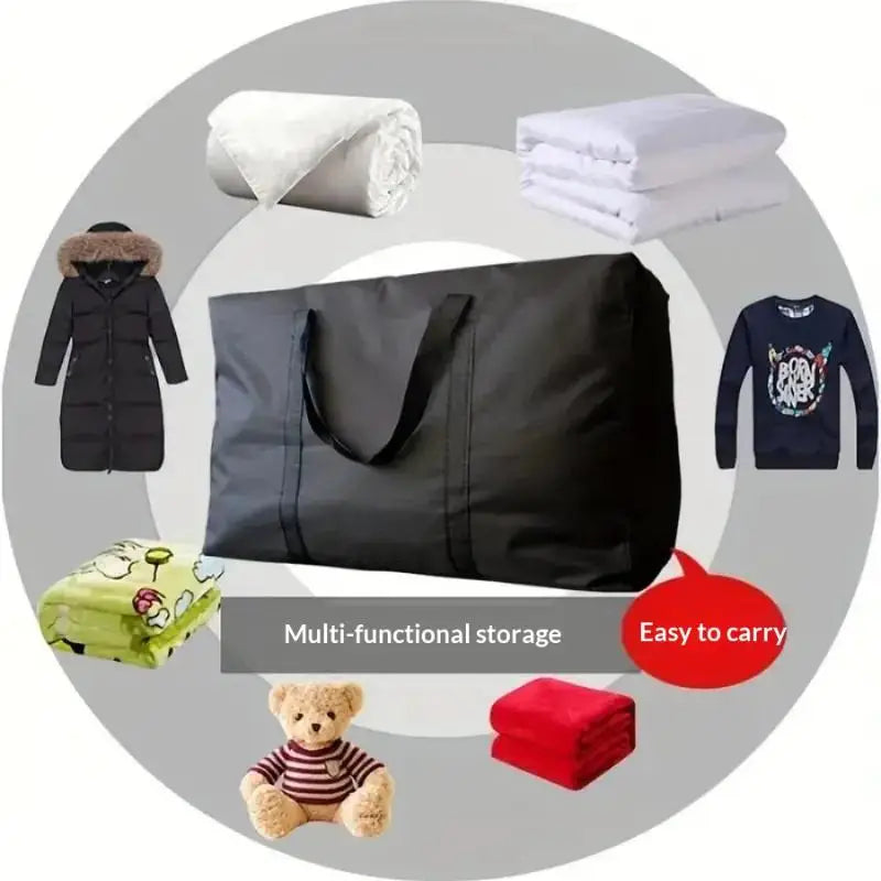 Bolsas de Transporte Extra Grandes Impermeables, Bolsa de Compras y Lavandería, Cubos de Tela No Tejida, 80*48*25cm, Herramienta de Almacenamiento y Empaque para el Hogar