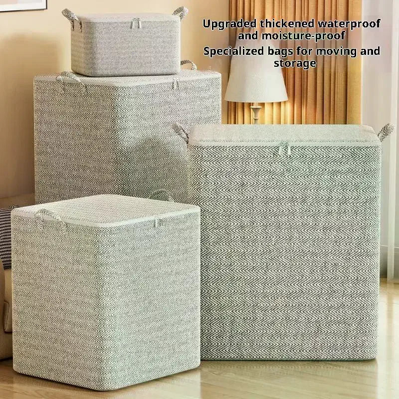 Caja de almacenamiento de ropa de gran tamaño con cubierta, cesta de lavandería grande, bolsa organizadora para bebé, plegable