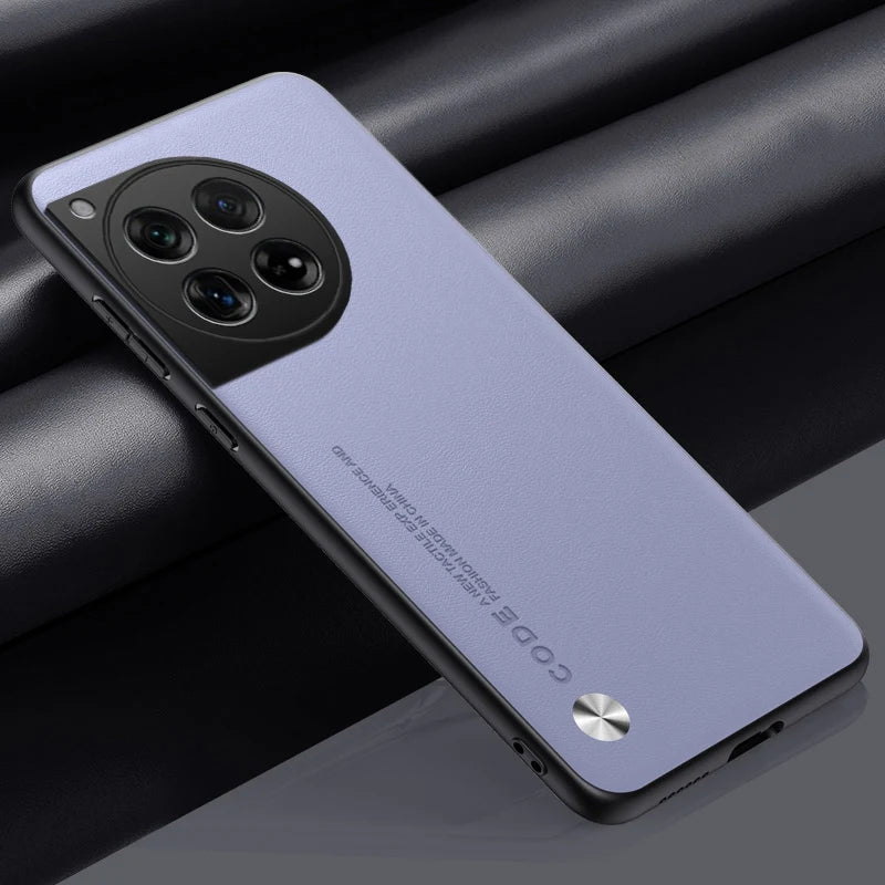 Funda de cuero PU de lujo para OnePlus 12 5G, funda trasera de silicona a prueba de golpes, funda de teléfono de protección completa para OnePlus12 One Plus 12