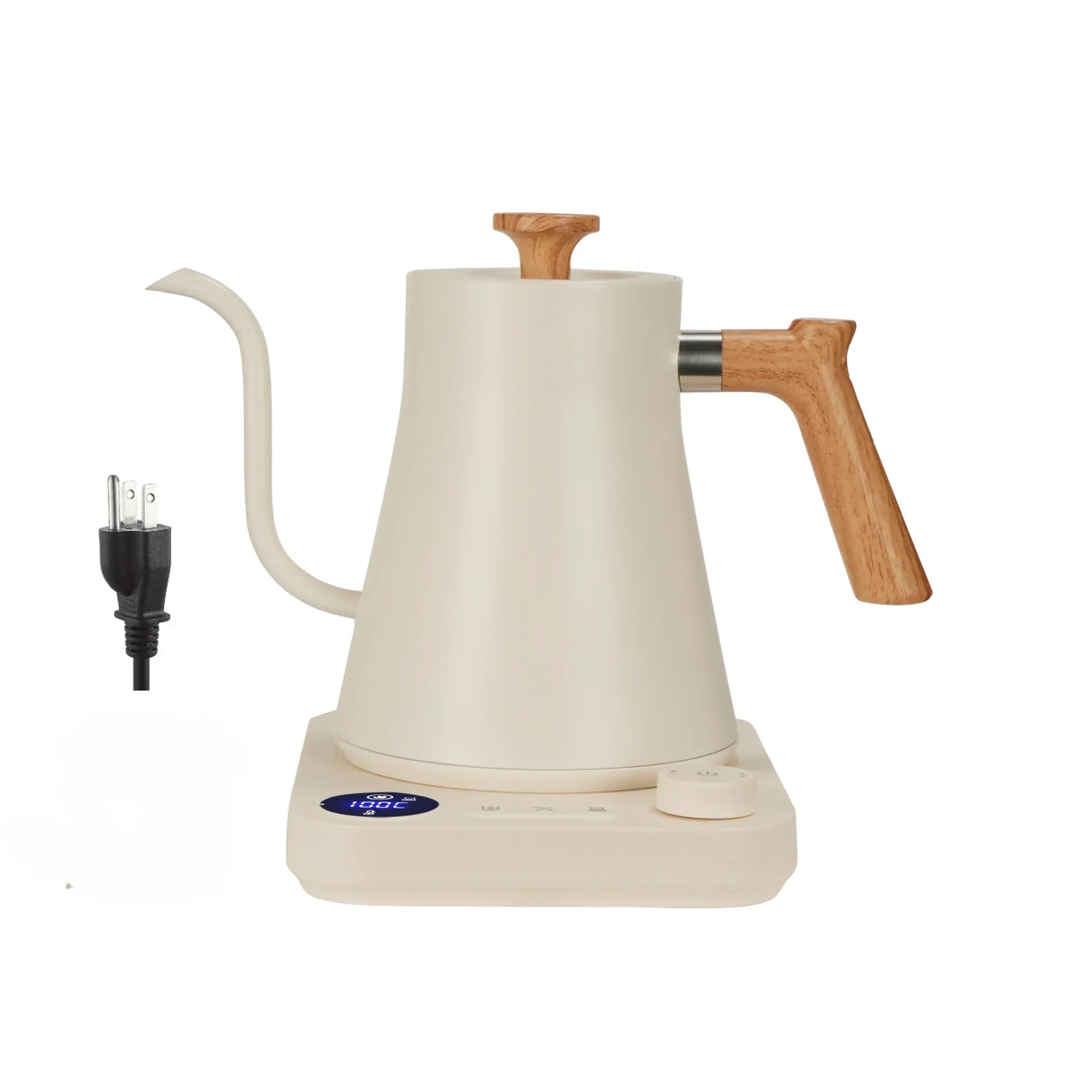 Tetera eléctrica con cuello de cisne, cafetera manual de 900ML, tetera inteligente con Control de temperatura, hervidor de calentamiento rápido de 110v/220v