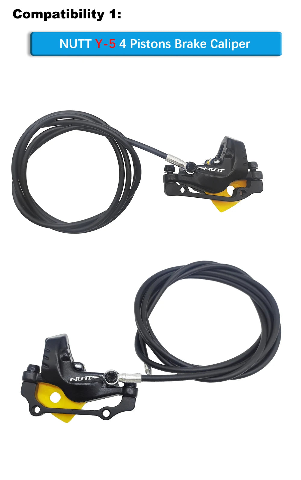 NUTT Y-5 A5-D tubo de aceite 1,35 m 2,2 m para Scooter E-bike pinzas eléctricas tubo de aceite aguja de aceite cabeza de oliva tapa de goma junta plateada