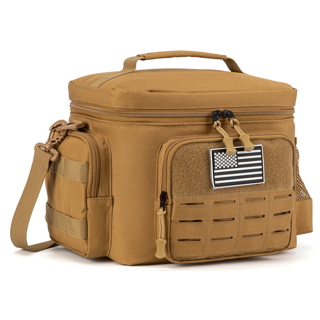 Bolsa térmica táctica para exteriores, fiambrera resistente para trabajo, bolsa de almuerzo duradera con aislamiento a prueba de fugas para hombres, comida, Camping, Picnic
