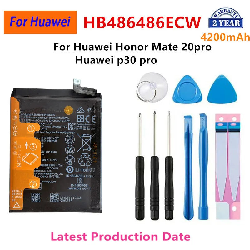 Batería para HuaWei P10/P20/P30 Pro/P40/P40 Pro/P30/Mate20 Pro/Mate 10 Pro/Mate 20X/Mate 30/Mate 30 Pro/P10 Plus/Honor X10 5G