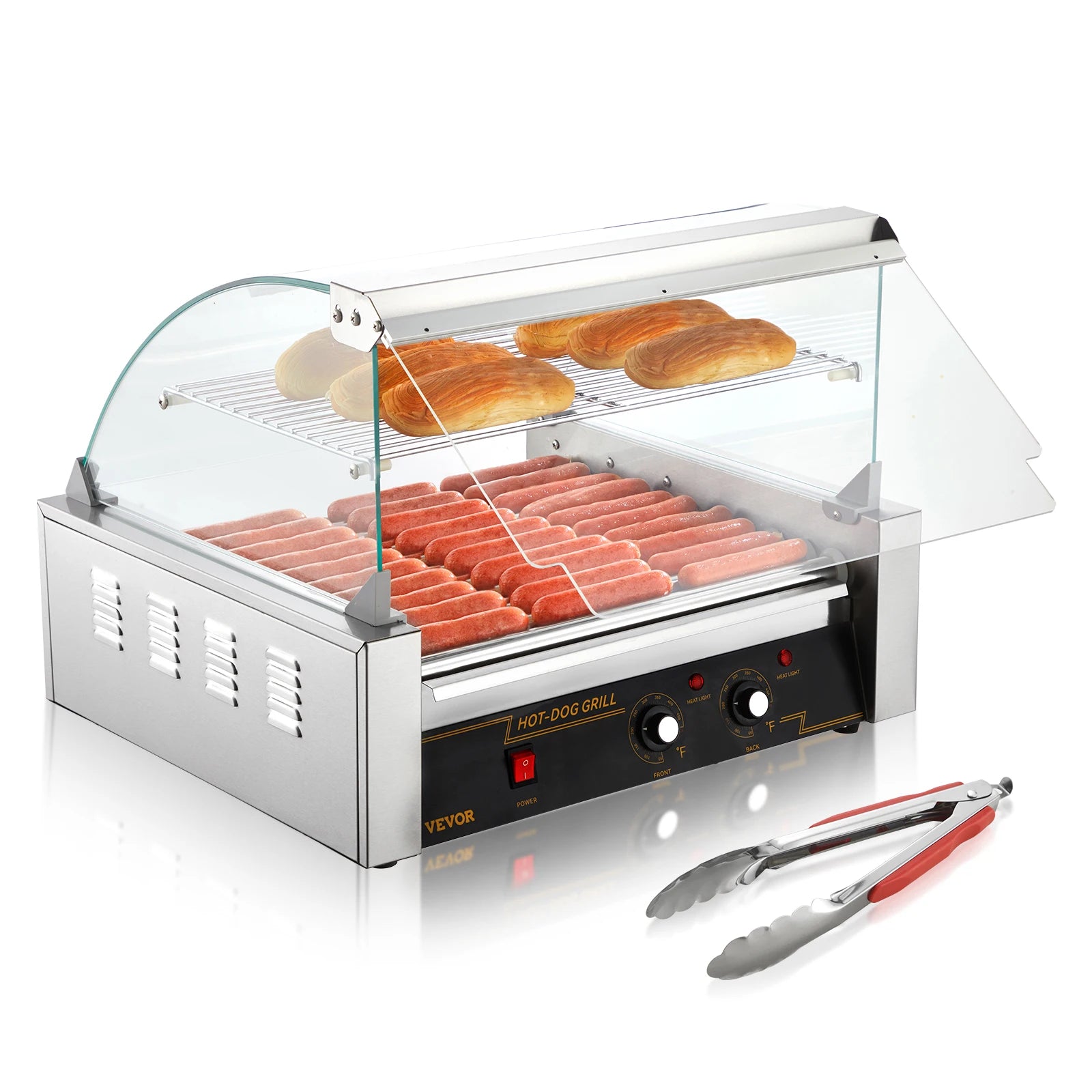 SucceBuy 5/7/11 rodillo comercial para perritos calientes máquina eléctrica para hacer salchichas barbacoa parrilla para Camping fiesta electrodoméstico 110V