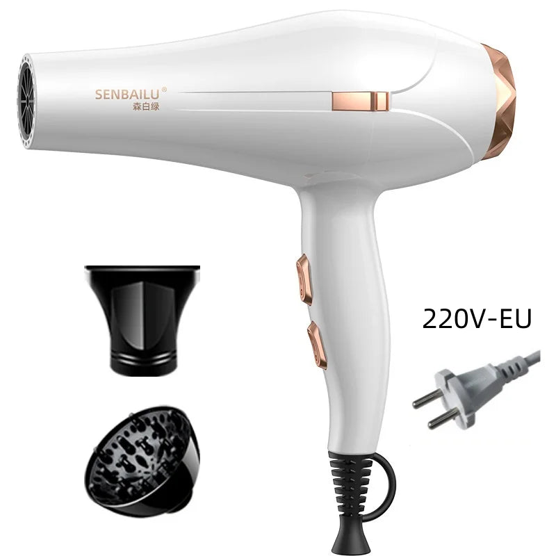 Secador de Pelo de Secado Rápido en 11 Segundos con Núcleo de Cobre Puro, Cuidado del Cabello con Iones Negativos y Luz Azul de Alta Velocidad, Secador de Pelo Profesional para el Hogar
