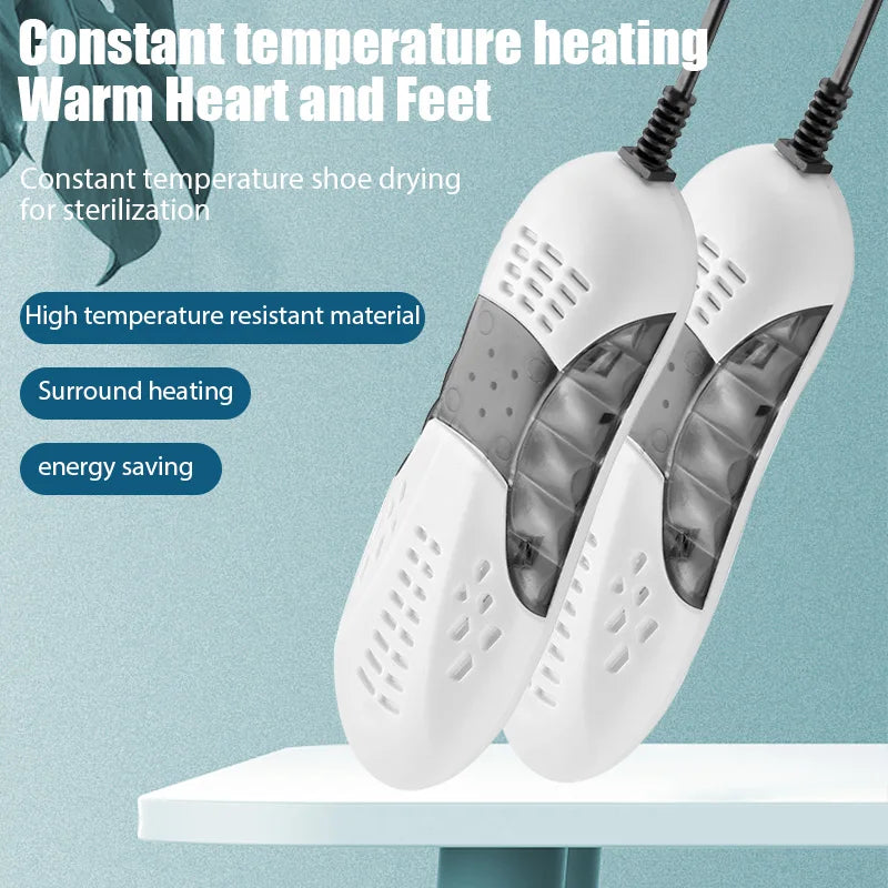 Secador de zapatos eléctrico para botas, desodorizador con Dispositivo deshumidificador de calor, calentador de pies, elimina el olor, UV, para el hogar