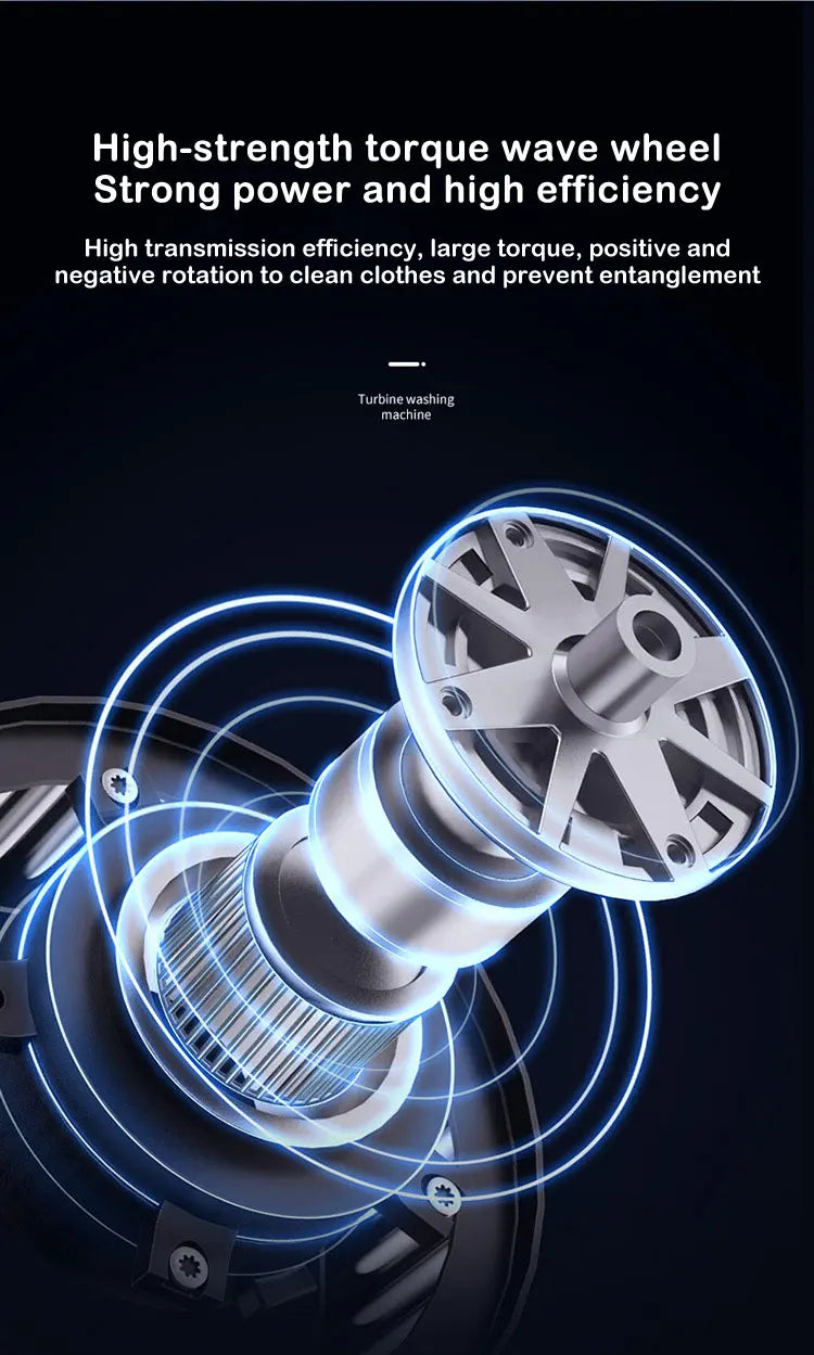 Lavadora Turbo portátil de 60W, Mini lavadora ultrasónica de alta potencia para ropa de bebé, ropa interior, calcetines, viaje de negocios, USB