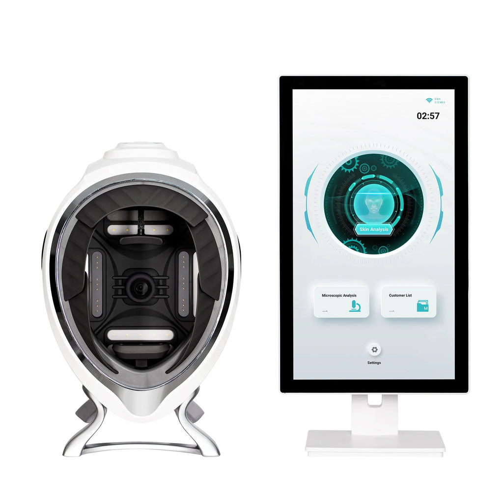 Escáner de piel 3D, analizador facial para el cuidado, máquina de Monitor, espejo mágico, prueba portátil, Detector en inglés, análisis de prueba de cámara facial