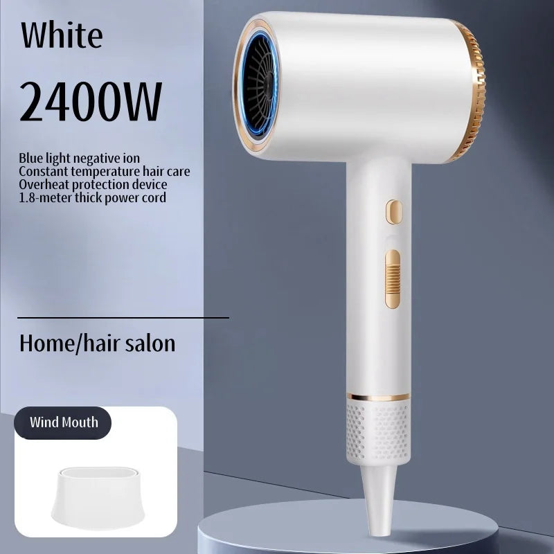 Secador de Pelo de Alta Velocidad de 110000 RPM con Luz Azul 3D de Iones Negativos, Cuidado del Cabello, Silencioso, Difusor para el Hogar y Salón de Belleza, 220V