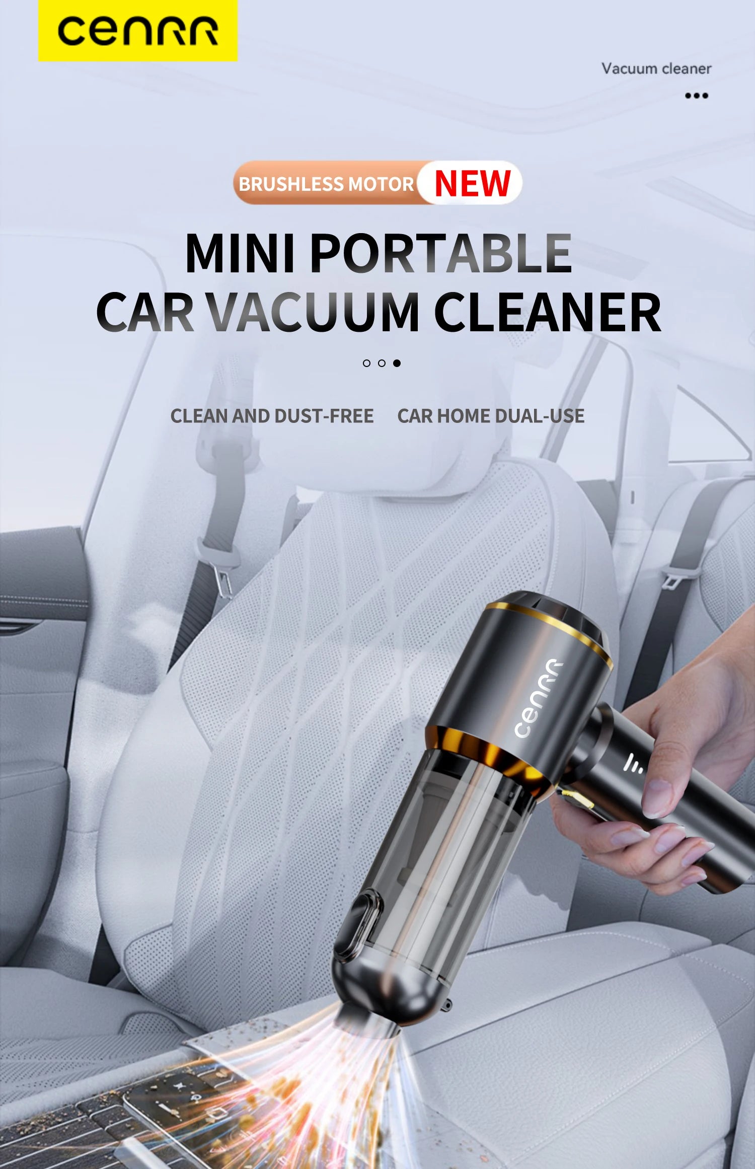 CENRR NUEVO Aspirador de Coche Mini Potente 998000 Aspiradora portátil PA para soplador de mano, limpiador de coche, electrodoméstico