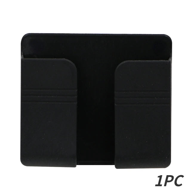Caja de almacenamiento montada en la pared, organizador multifunción sin perforaciones, Control remoto de TV, soporte de carga para enchufe de teléfono móvil, 1-4 Uds.