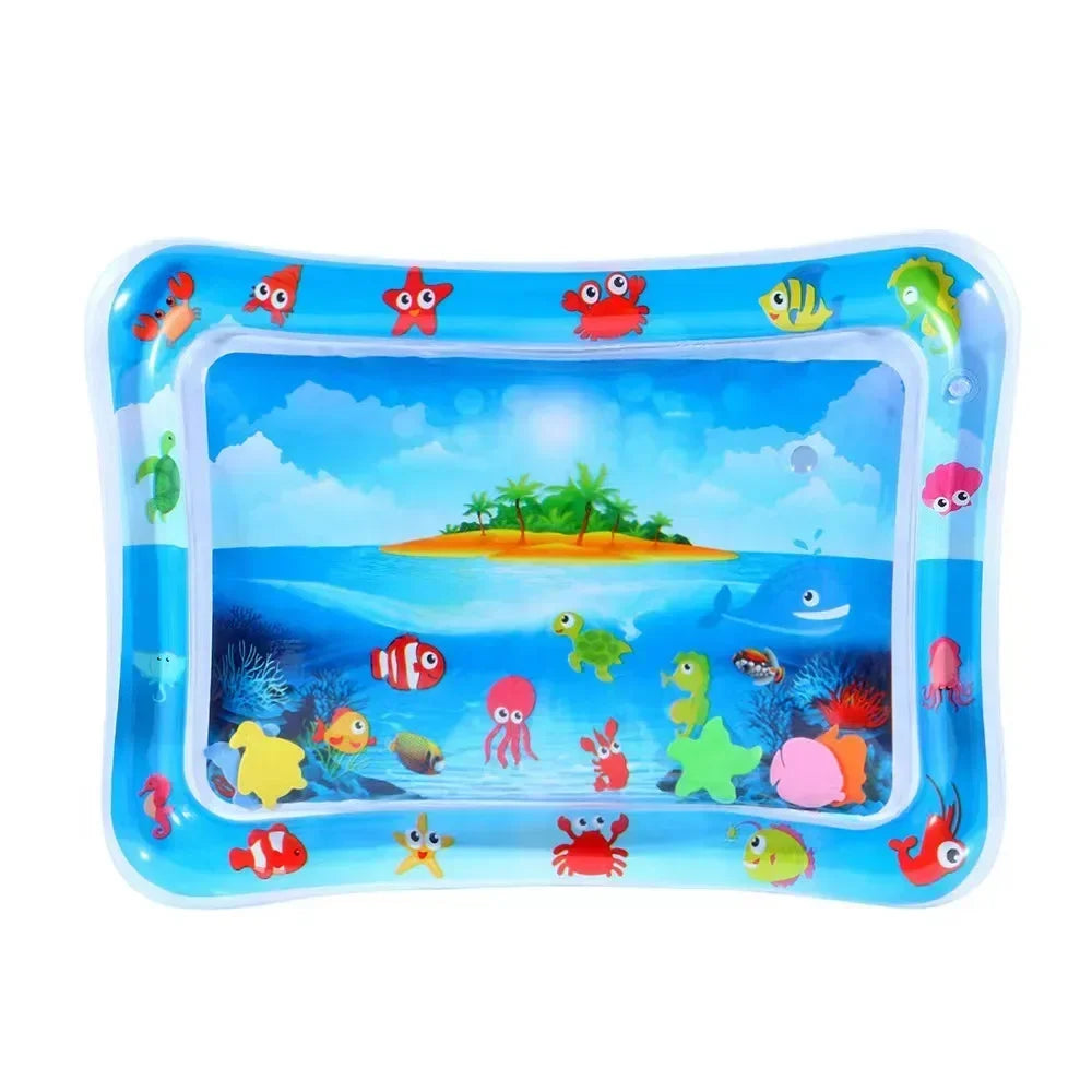 Estera de juego de agua para bebé, cojín inflable de PVC para tiempo de barriga infantil, almohadilla de agua para niños, juguetes de actividades de desarrollo de educación temprana