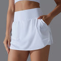 Falda Deportiva de Yoga para Mujer 2 en 1, Falda de Tenis y Bádminton con Pantalones Cortos, Cintura Alta, Transpirable, Falda Deportiva para Fitness, Golf y Atletismo