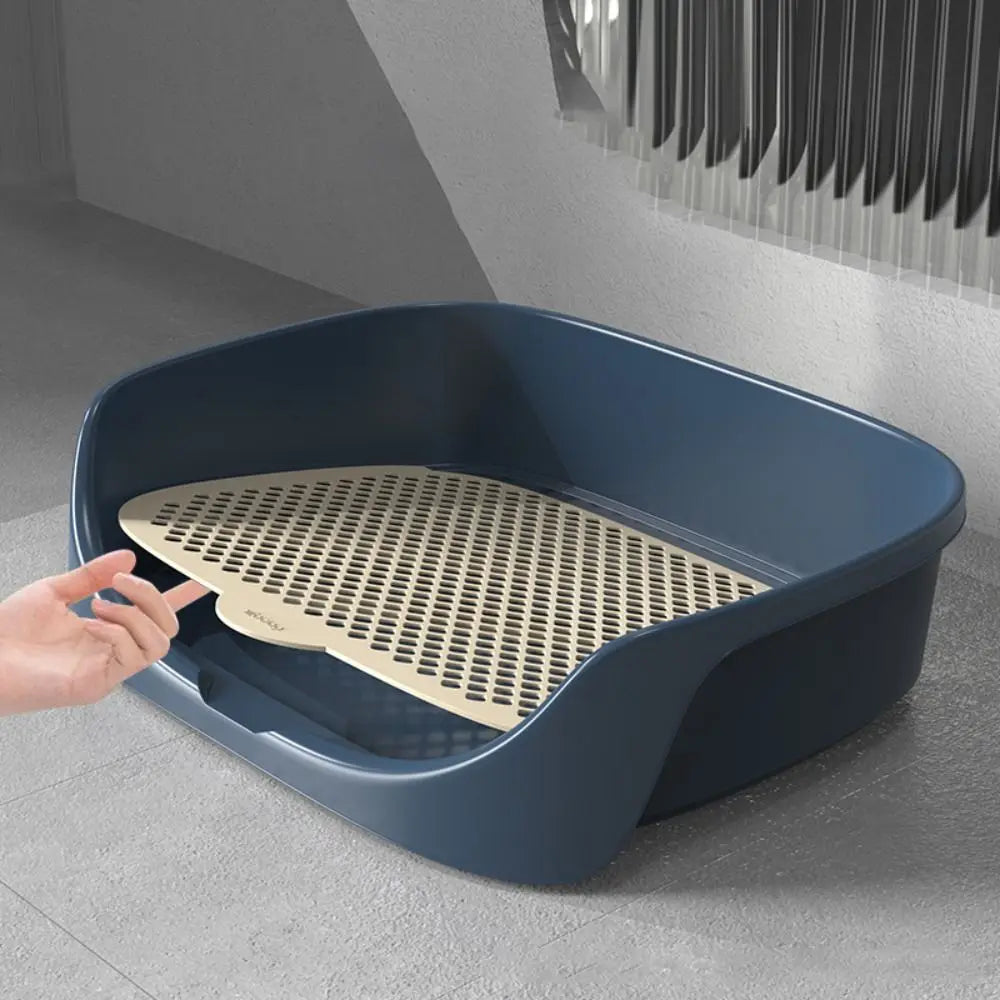 Bandeja de plástico para orinal para perros con Panel de rejilla de malla de pilar, entrenador urinario para cachorros, portátil, evita salpicaduras, entrenamiento de mascotas, Toliet para gatos