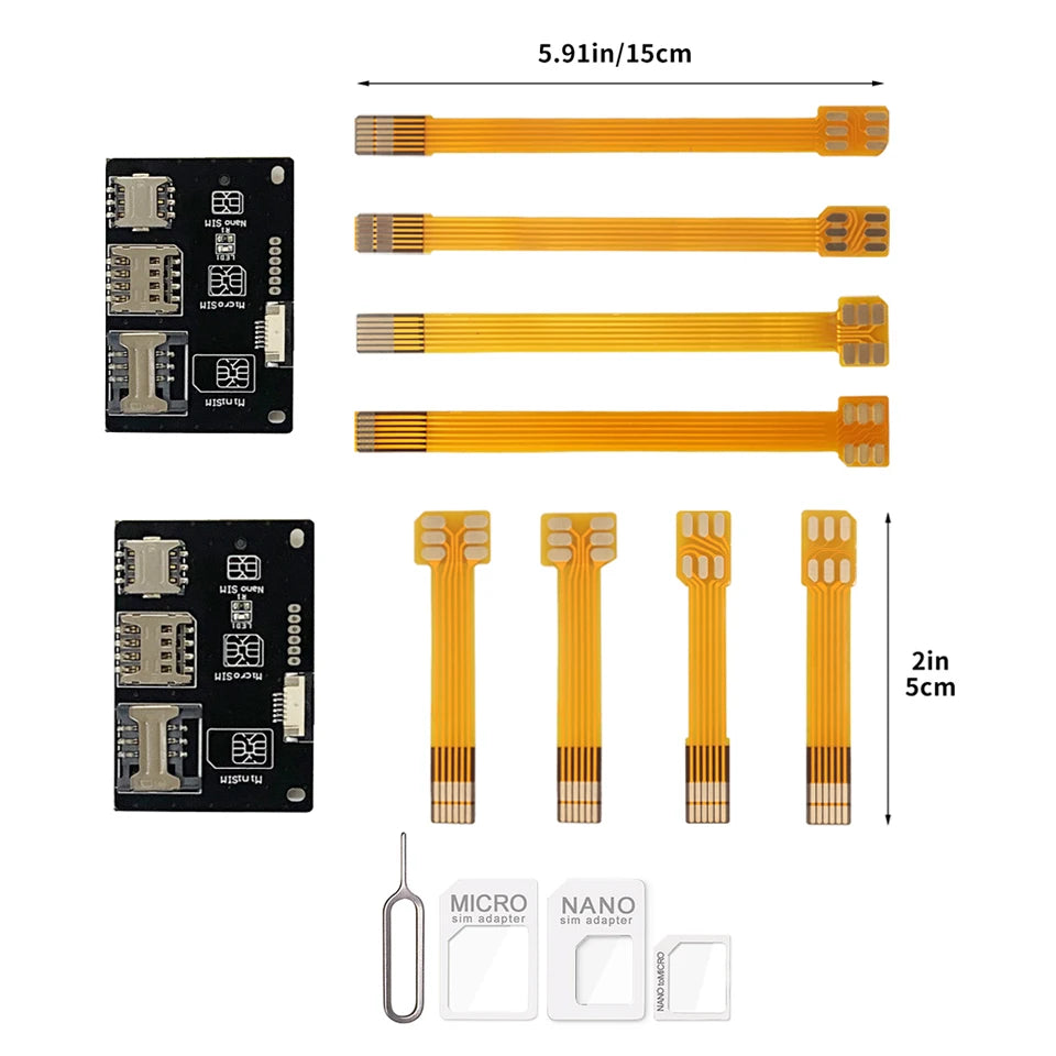 Adaptador de SIM, Activador de Tarjeta IC para Teléfono, Convertidor de Tarjeta SIM, Herramientas de Extensión de Tarjeta Universal para iPhone y Android FPC 5/15cm