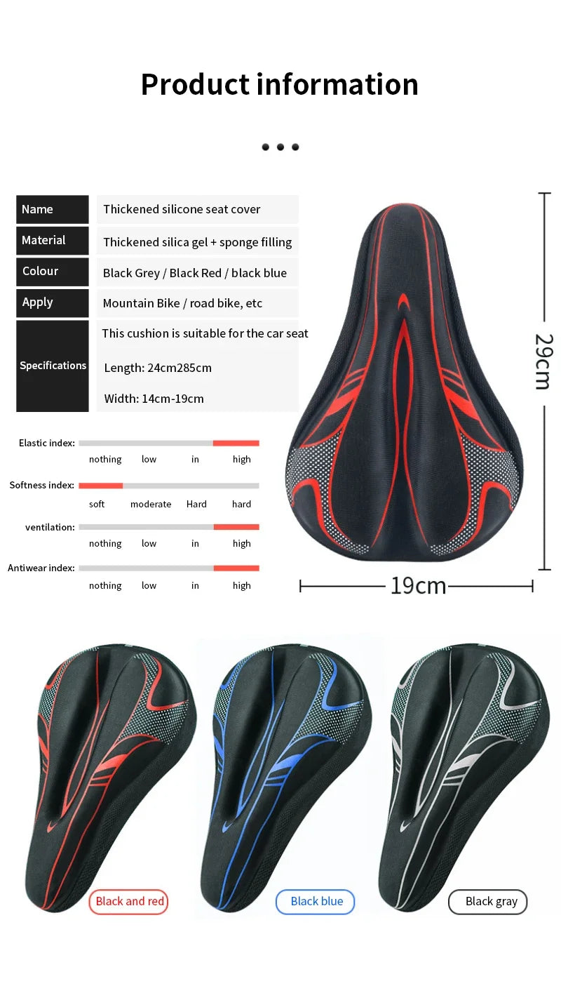 Sillín de bicicleta de GEL 3D para hombre y mujer, productos para bicicleta de montaña y carretera, accesorios, piezas de viaje de carbono para ciclismo