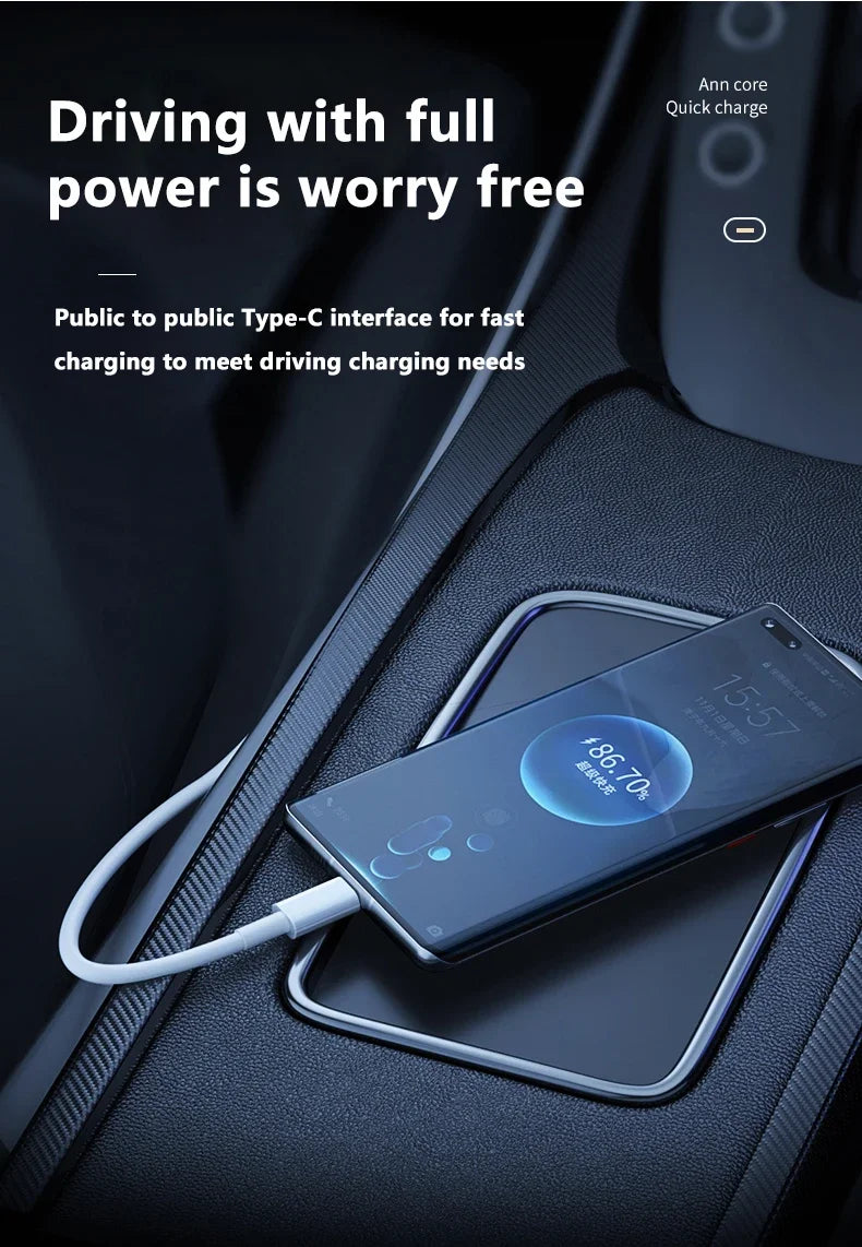 Cable de datos de carga súper rápida USB C a C, 3 uds., 100W, cable trenzado para IPhone 15, 15 Pro Max, Huawei, Samsung, Xiaomi, blanco, 1M, 2M