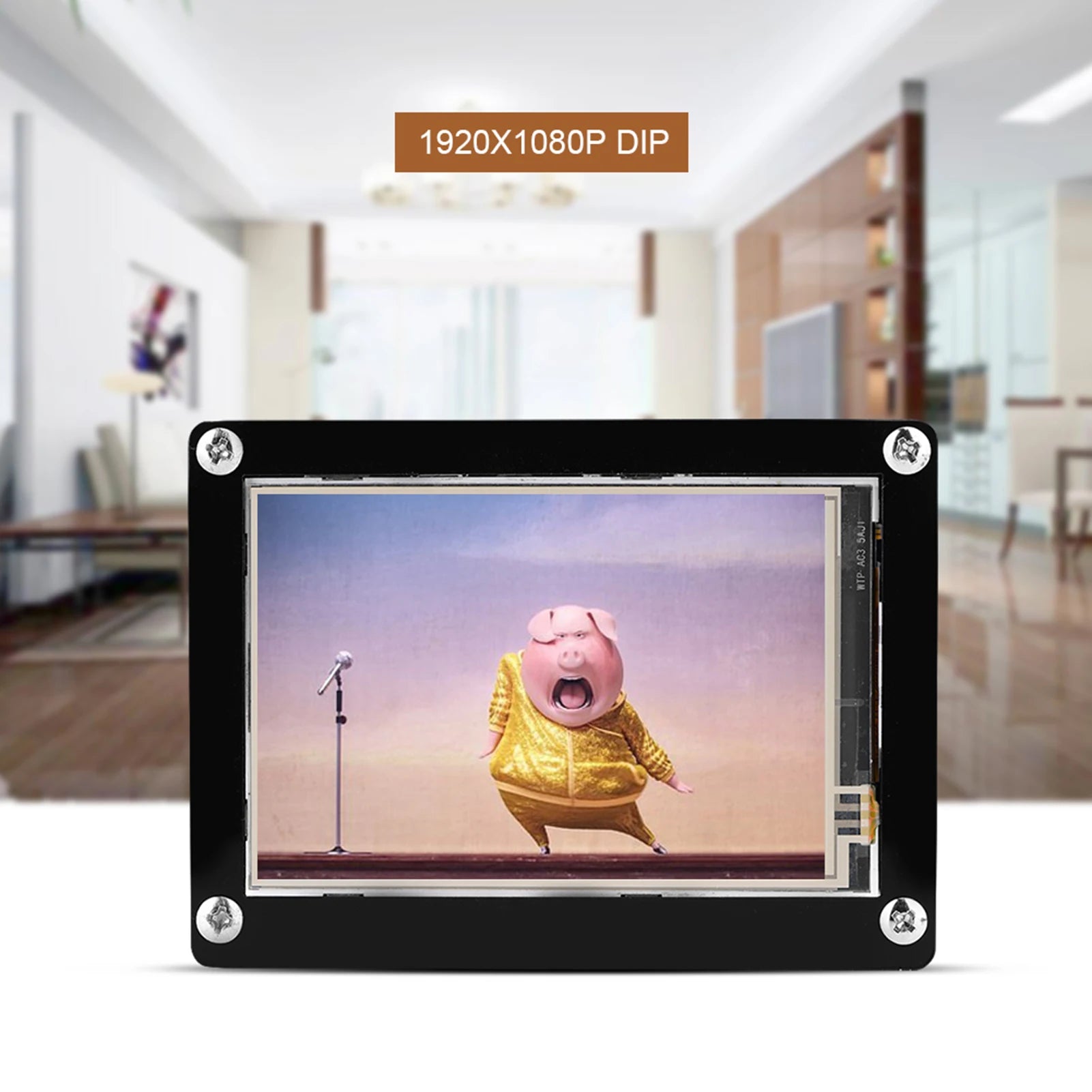 Pantalla LCD con interfaz Multimedia HD de 1080P, 60fps, 3,5 pulgadas, para caja acrílica negra RPi, pantalla LCD de 3,5 pulgadas