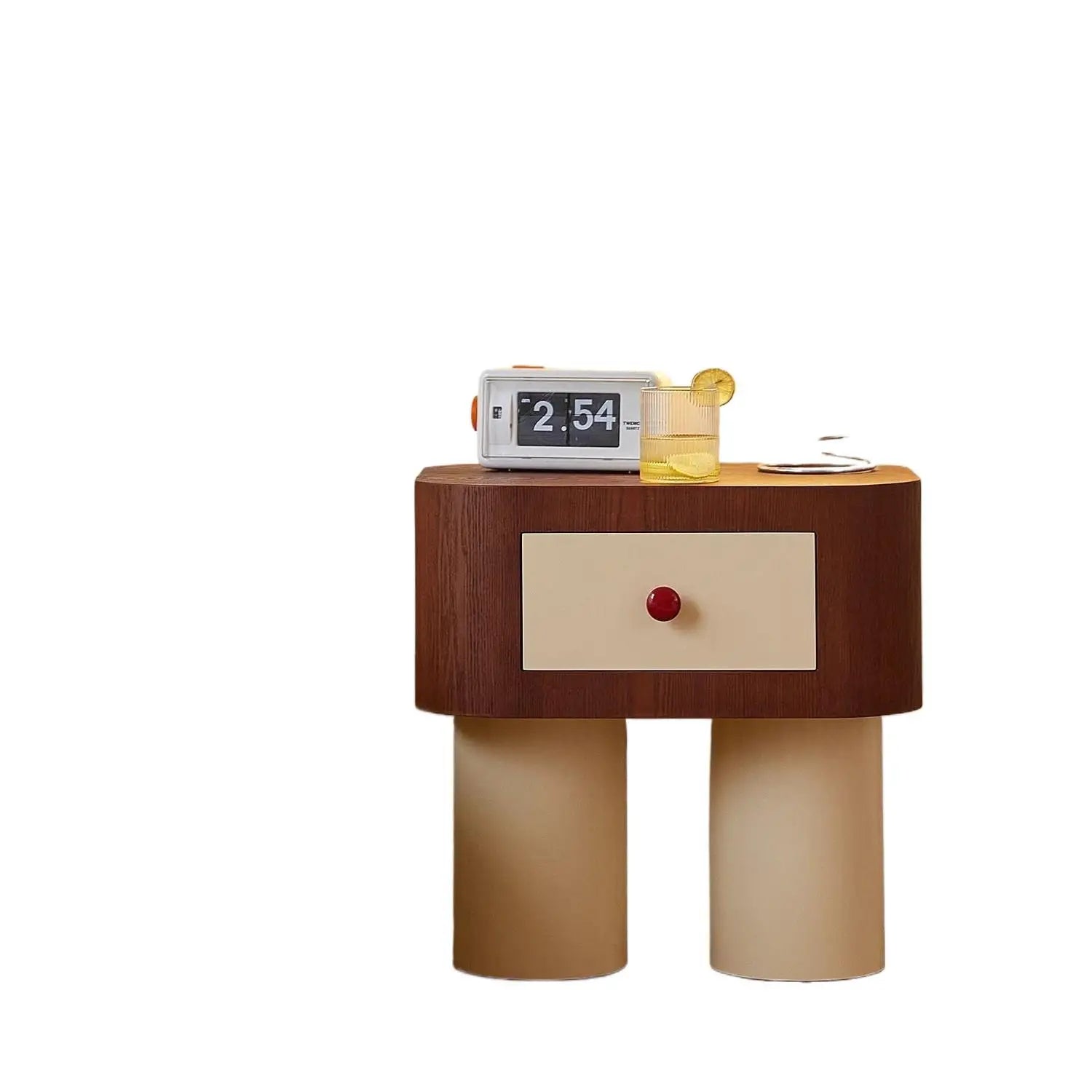 Mesa de Noche Infantil, Linda y Moderna, Estilo INS, Gabinete de Almacenamiento, Mesa Auxiliar con Esquinas Redondeadas, Estilo de Lujo Ligero, Diseño de Dibujos Animados
