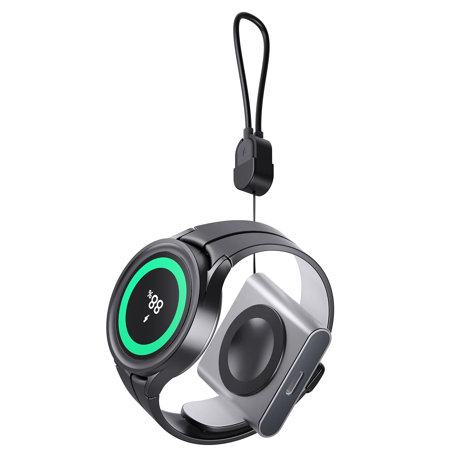 Cargador Magnético Bonola para Reloj Samsung Galaxy Watch Ultra/8/7/6/5 Classic, Carga Inalámbrica Portátil de C a C para Galaxy Active