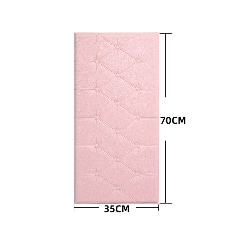 Papel Tapiz Autoadhesivo 3D, Almohadilla de Pared Anticolisión, para Dormitorio Infantil, Sala de Estar, Almohadilla de Espuma Suave, Decoración del Hogar