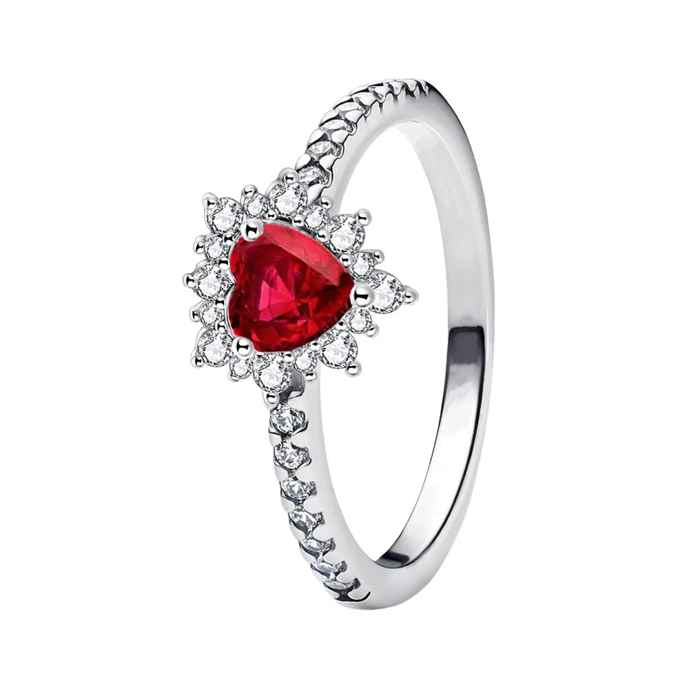 2024 nuevo anillo de plata 925 anillo de lazo brillante de circón anillo de boda de dedo Original S925 DIY regalo de joyería fina para mujer