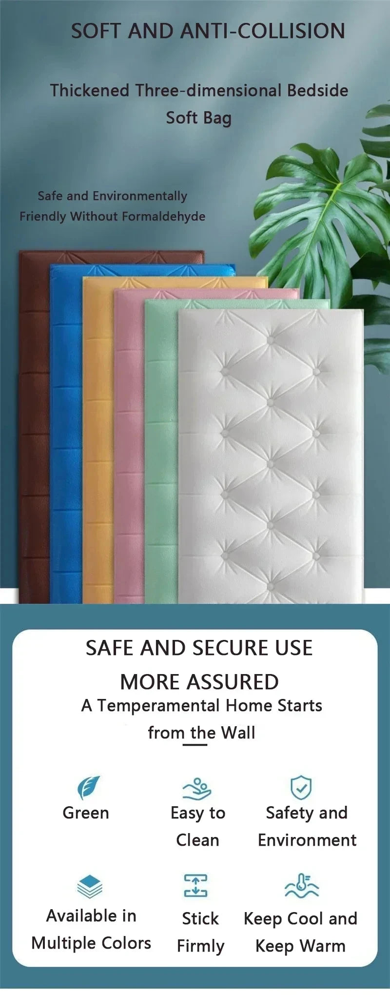 Pegatinas de pared 3D, papel tapiz autoadhesivo grueso Tatami, alfombrilla de pared anticolisión, cojín de espuma suave para dormitorio de niños y sala de estar