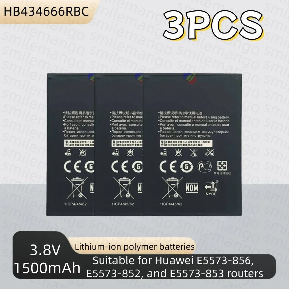 Batería HB434666RBC de alta capacidad de 1500mAh para enrutador Huawei E5573 E5573S E5573s-32 E5573S-320 E5573s-606 -806