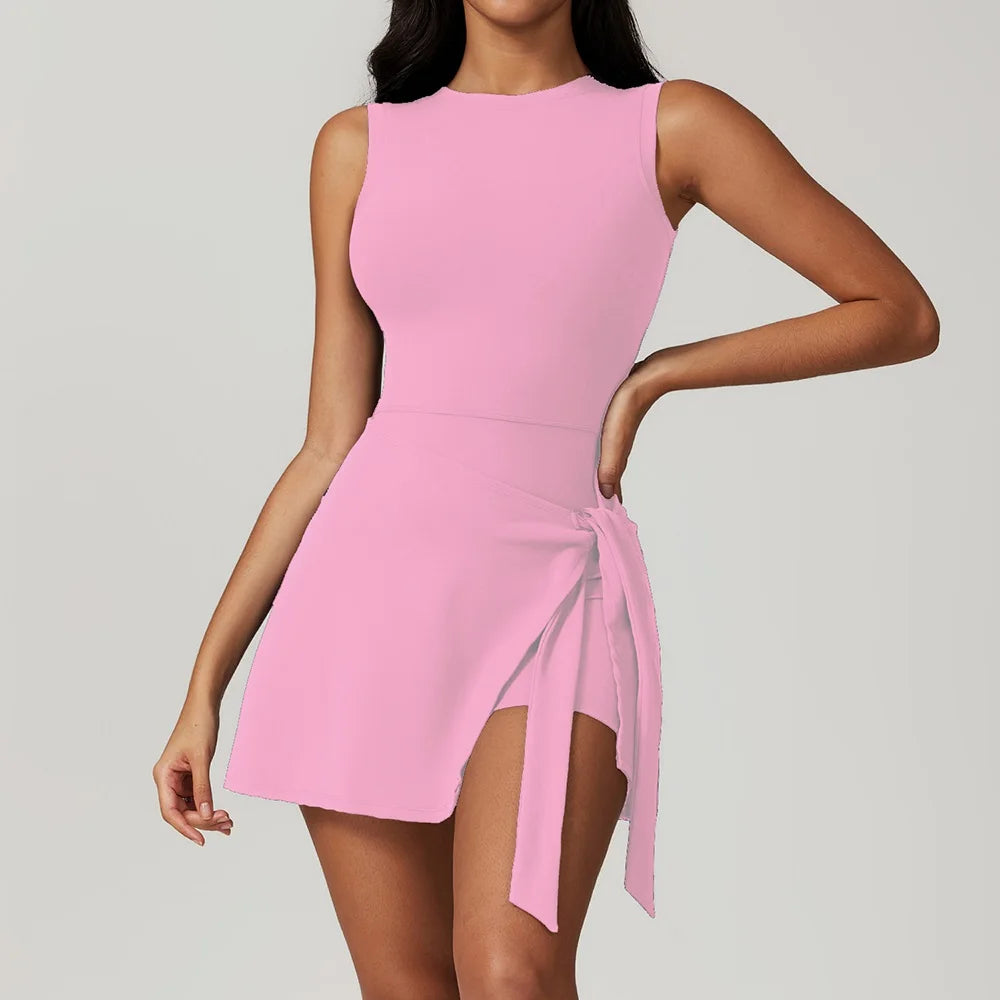 Cloud Hide-faldas de tenis SEXY, vestido deportivo, Golf, gimnasio, Yoga, mujer, chica, entrenamiento para correr, falda larga, Fitness, vestido de una pieza