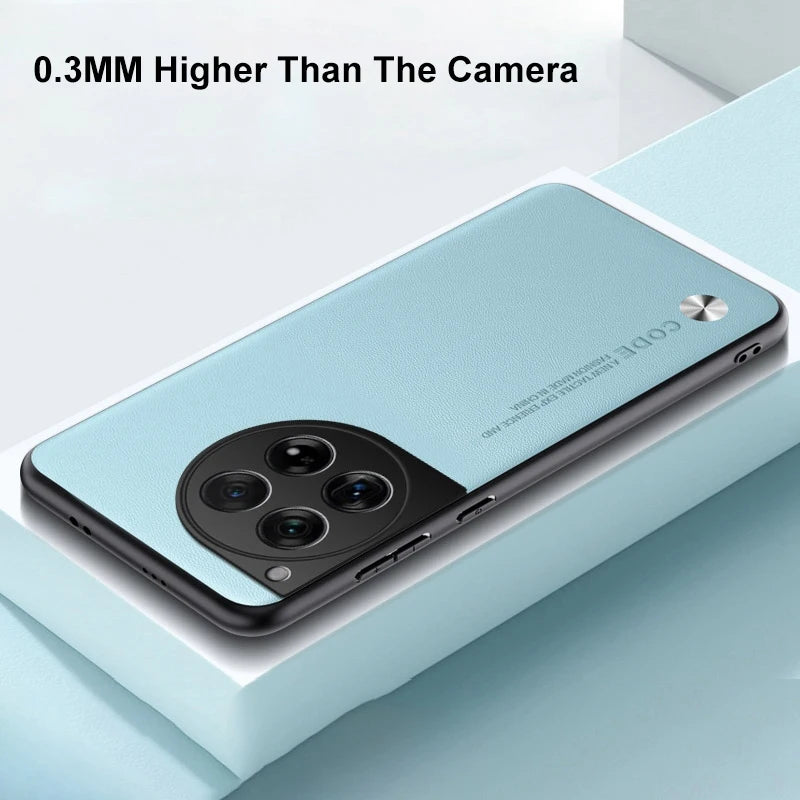 Funda de cuero PU de lujo para OnePlus 12 5G, funda trasera de silicona a prueba de golpes, funda de teléfono de protección completa para OnePlus12 One Plus 12