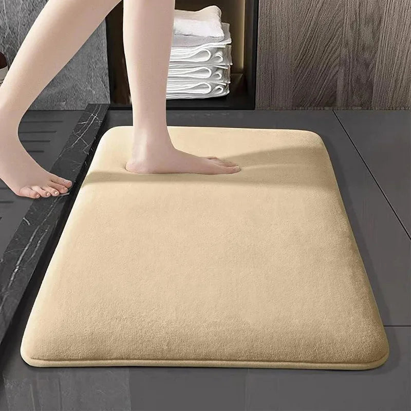 Alfombra de Piso Súper Absorbente, Alfombra de Baño Súper Absorbente, Alfombra de Baño Antideslizante de Terciopelo Coral, Alfombra de Puerta, Alfombra Antideslizante para Baño