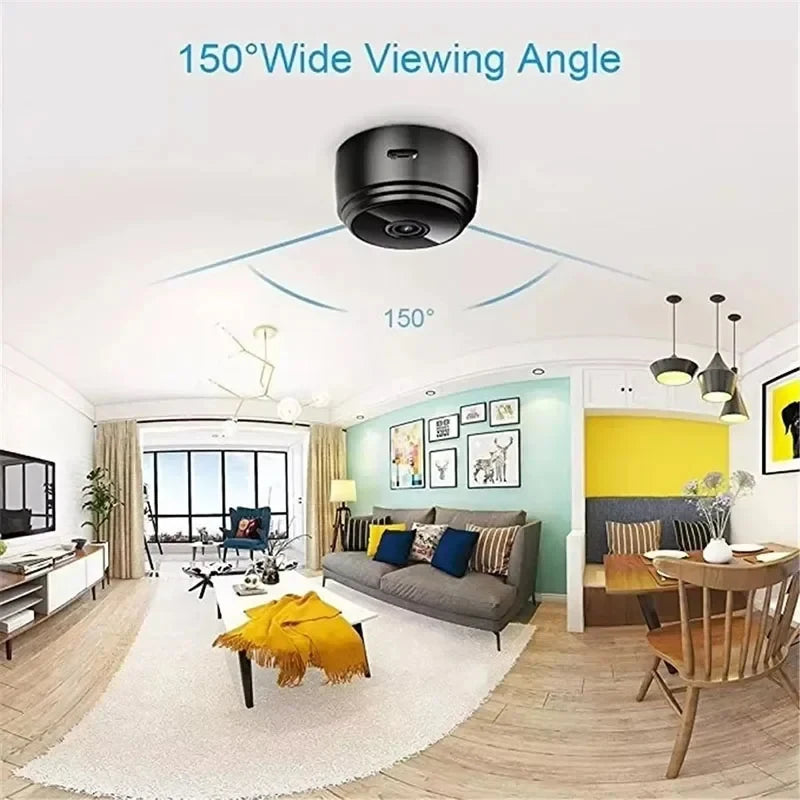 Mini cámara WiFi HD de 1080P, Monitor de bebé, vigilancia de seguridad interior, videocámara de visión nocturna, cámara IP, grabadora de Audio y vídeo
