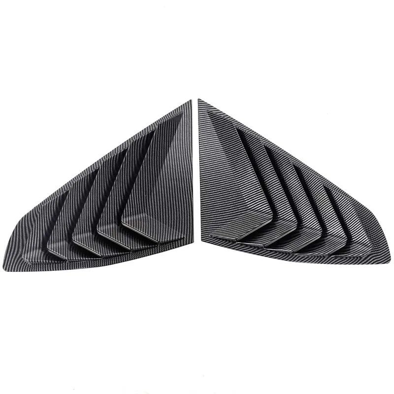 WoeFor 2020-2024 BMW Serie 4/i4 G22 persianas triangulares traseras ABS negro piano, accesorios de modificación exterior para coche, juego de 2 piezas