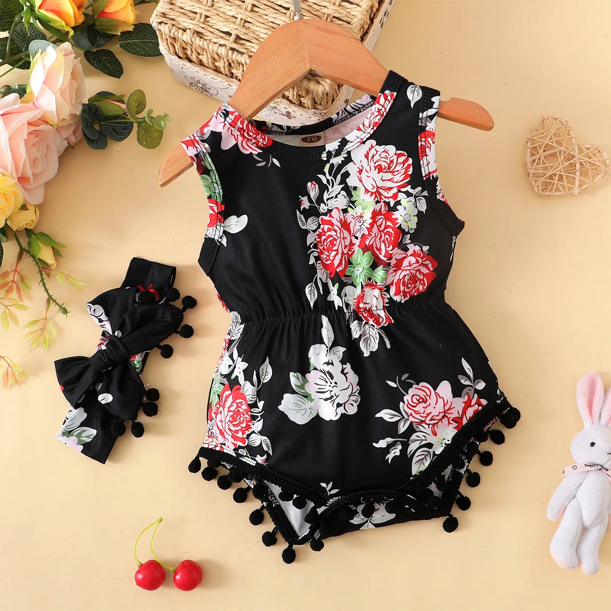 Verano recién nacido bebé 0-18M mameluco para bebé diadema sin mangas mamelucos niños de una pieza suave Fashi